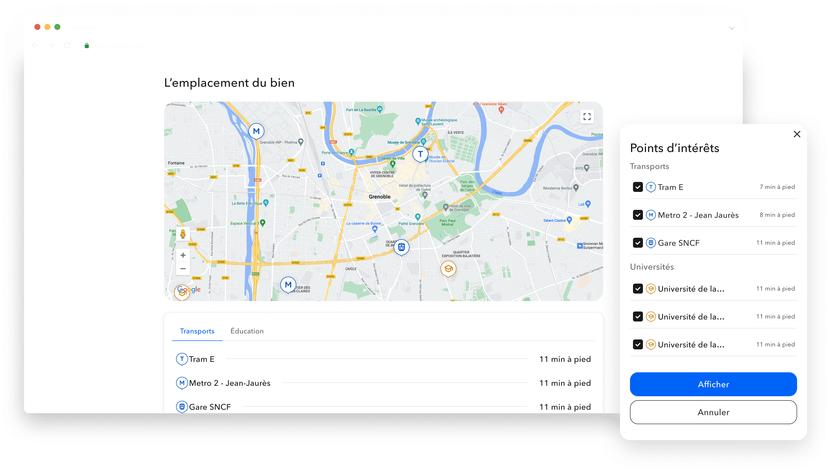 Masteos — flux utilisateur